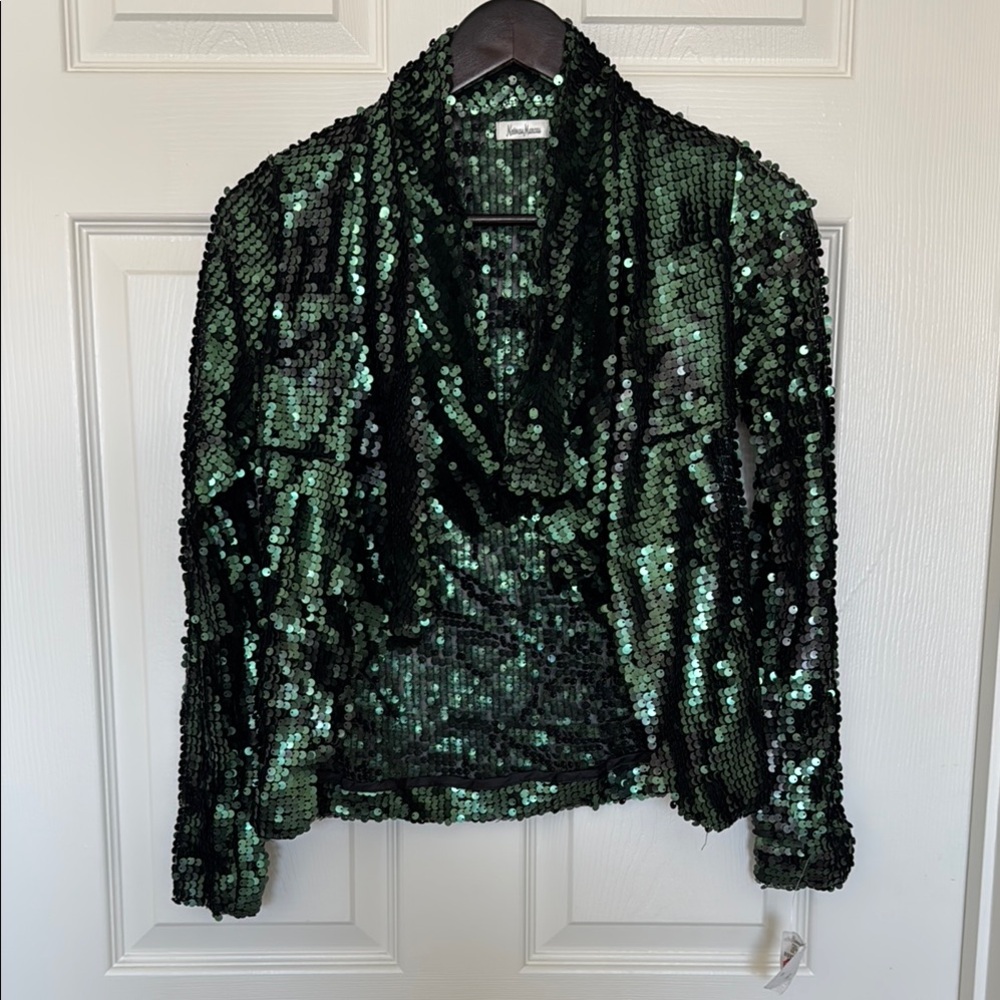 Brand new Neiman Marcus Green Sequin Jacket